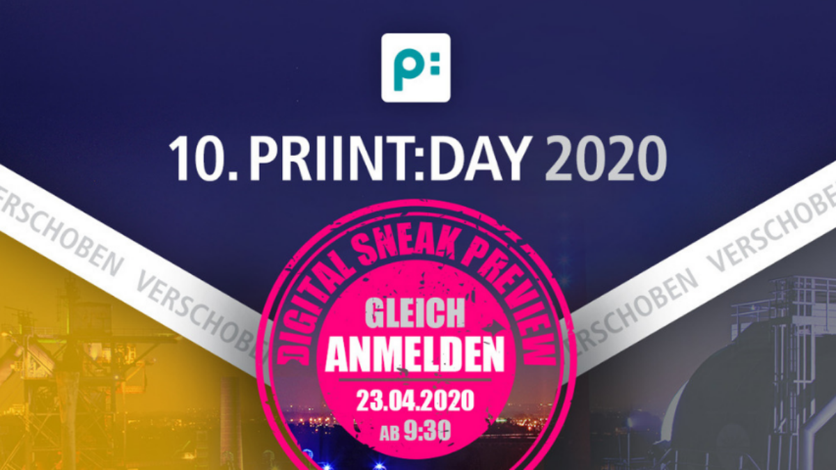 Digitale Sneak Preview zum priint:day am 23. April 2020