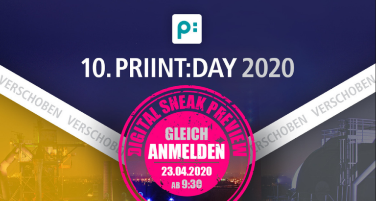 Digitale Sneak Preview zum priint:day am 23. April 2020
