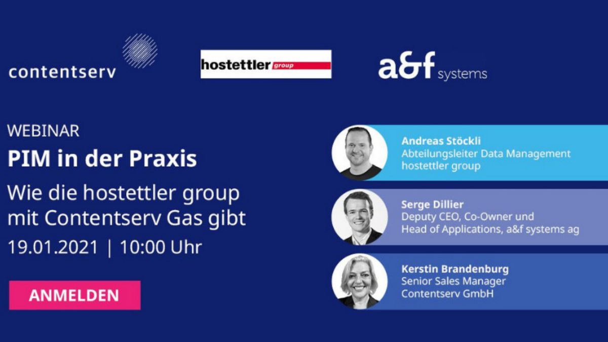 Hostettler und Contentserv – Zusammenfassung des Webinars «PIM in der Praxis»